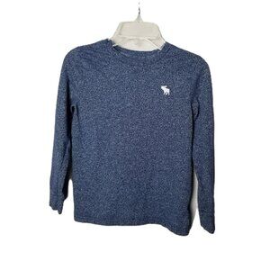 Abercrombie Kids Long Sleeve T Shirt Medium 7/8 Blue Logo Casual Preppy